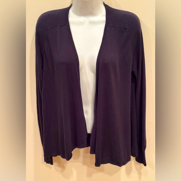 Loft Open Front Cardigan/Charcoal Black/Small/Knit/Lightweight/Fall/Winter/EUC - Picture 1 of 10